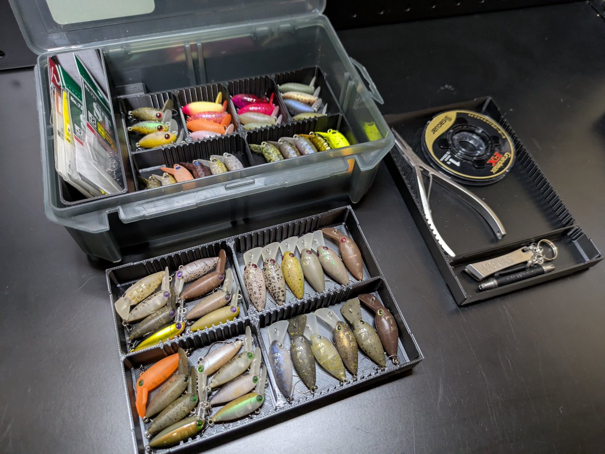 yoshcuz's tweet photo. 先週投稿したVS-3020NDDM用の予備ケース、
ひとまわり小さいVS-3010NDDM版も作ってます🔧

スプーンの収納もつけたら短時間釣行はこっちかも🙌 https://t.co/fKjQ9t0ZTY