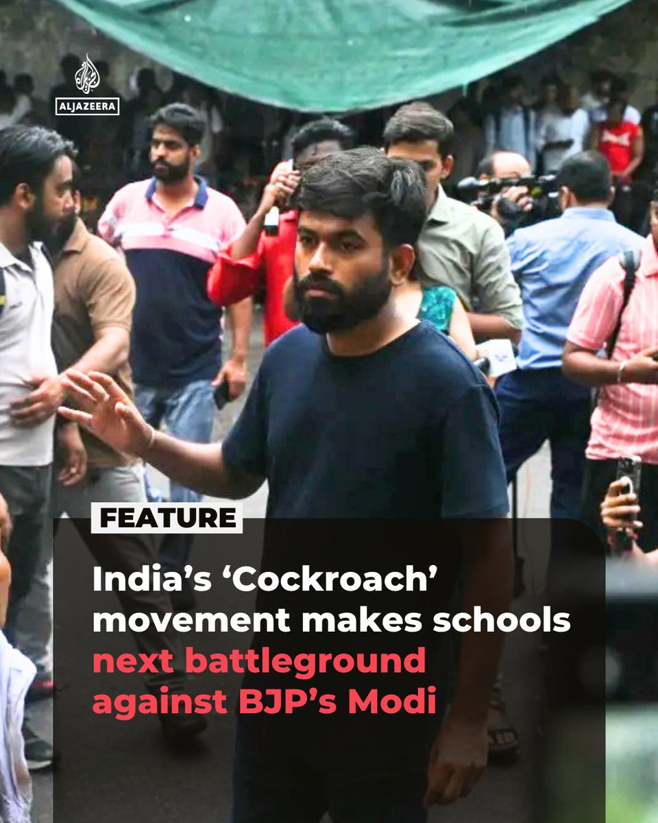 AJEnglish's tweet photo. “It makes my blood boil that people are being murdered simply for demanding better schools.”

India's 'Cockroach Janata Party' leaders have asked supporters to audit their nearest government-run schools. But it has started with a killing.

Read here https://t.co/5FnHc1oS2l https://t.co/KZE5W7yJUy