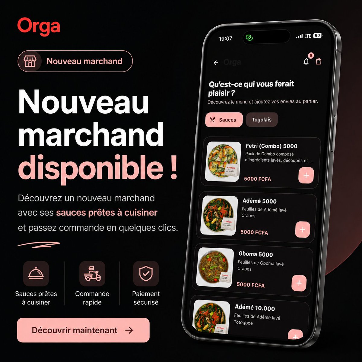 OrgaAfrica's tweet photo. Et si le plus difficile aujourd’hui était simplement de choisir la sauce ? 😏

Fetri, Adémé, Gboma… les sauces prêtes à cuisiner de @Cookeza  Cookeza sont maintenant disponibles sur #Orga.
👉 Recherchez Cookeza  https://t.co/OmMz0hJ6sd 

À vous de cuisiner. 🍲🔥

#Orga #Cookeza https://t.co/RQedsrBdfS