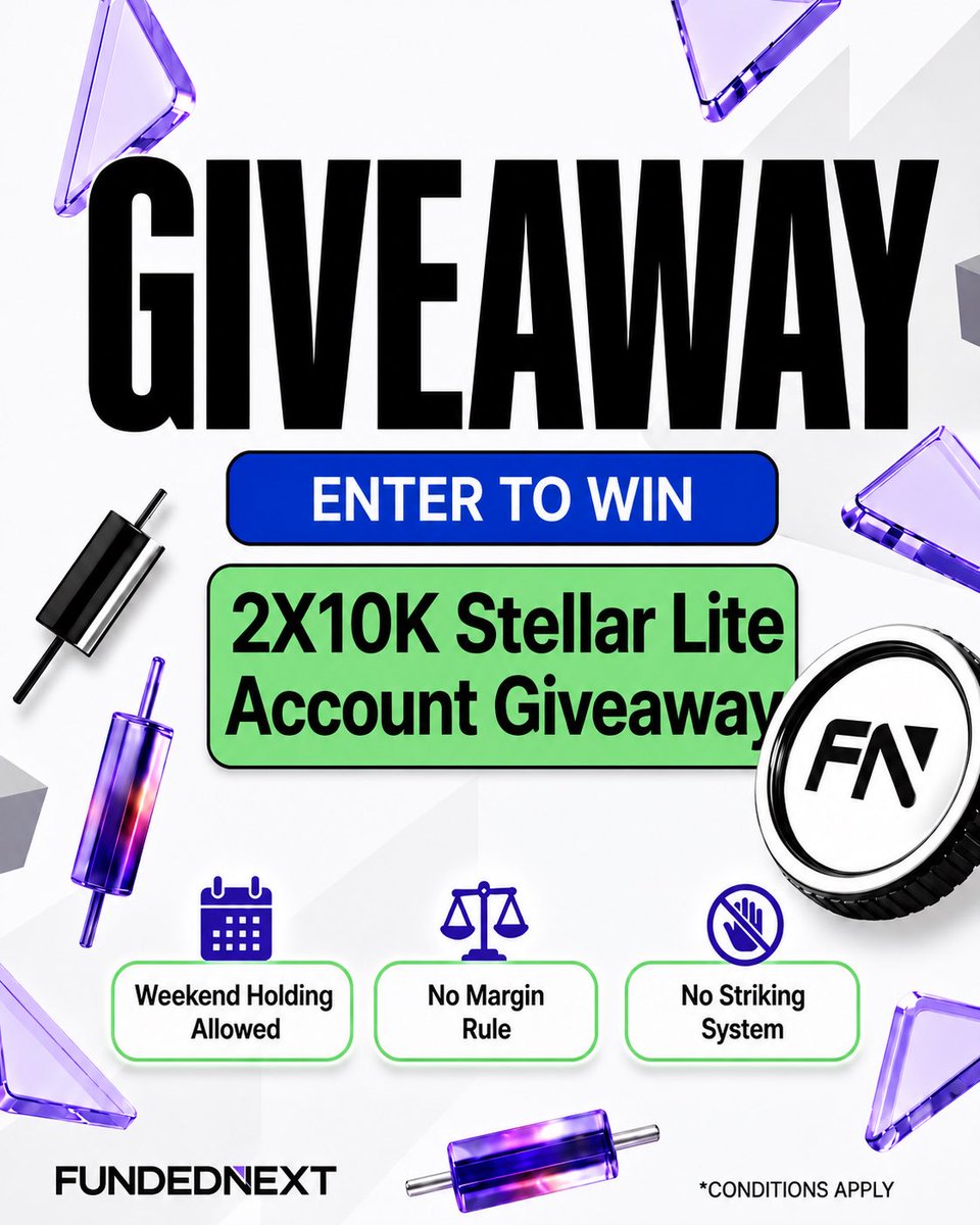 Aeroonfx's tweet photo. 🚨 GIVEAWAY TIME! 🚨
🎁 2 × $10,000 Challenge Accounts 🔥
To Enter:
✅Follow @Galib_FN , @FundedNext , @Aeroonfx @Flynnn_FN 
✅ Like & Repost,
✅Comment on the post sharing what you love most about FundedNext,
✅Quote retweet the giveaway post.
Also Follow:
@mirngafxacademy @Isabelloisa1 @SirHishamX , @1XRISK , @katsinawafx ,@Awelmo1, @CharlesFT_ , @Simple_BoyFx, @faridaharuna 
Winners in 5 Days
Good luck💕🔥