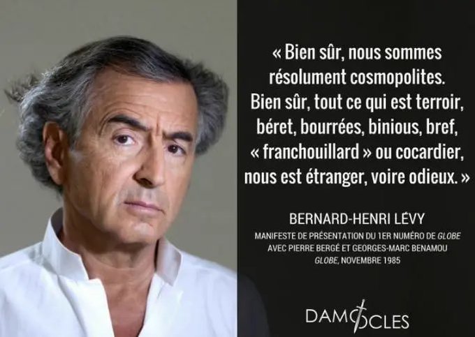 DerLetzteKonsul's tweet photo. BHL (Bernard-Henri Levy) : l'écrivain le meilleur, l'essayaiste le plus doué de sa génération ?
Dans tous les cas ce cosmopolite déteste le France !
@BHL @GWGoldnadel @arnoklarsfeld @LePoint https://t.co/SqjKCD9BGq