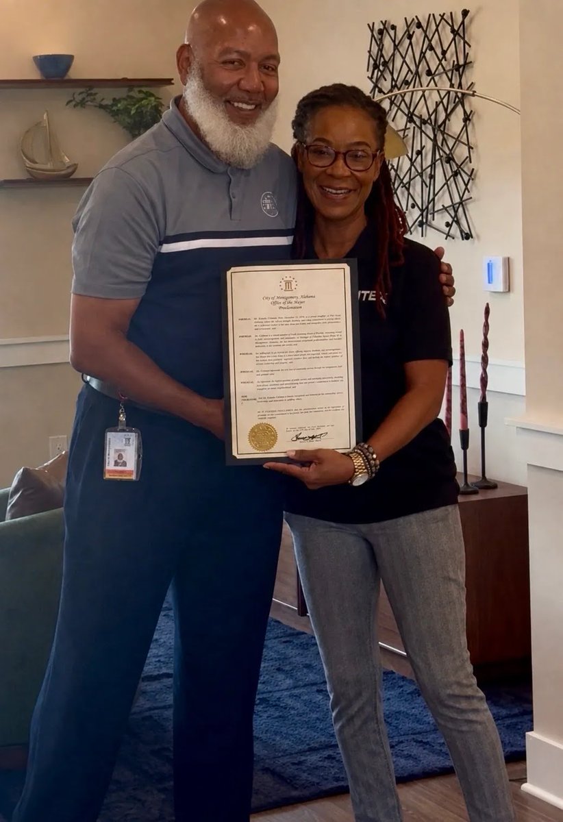 joinitex's tweet photo. We are incredibly proud to celebrate Kamela Coleman, Property Manager at Columbus Square Phase III, who was recently honored with an official proclamation from the City of Montgomery Mayor’s Office! https://t.co/fCi4aEuUDk