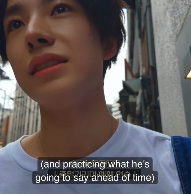 moominfujo's tweet photo. this whole section broke my heart a lil 😭 yushi being too anxious to go into the salon and ask them to style his hair so he stood outside practicing for a full 3 minutes before he could gather the courage to go in. sakuya reassuring him and waiting til yushi gave him the okay before he left him 😭 my cheeseballz 😢