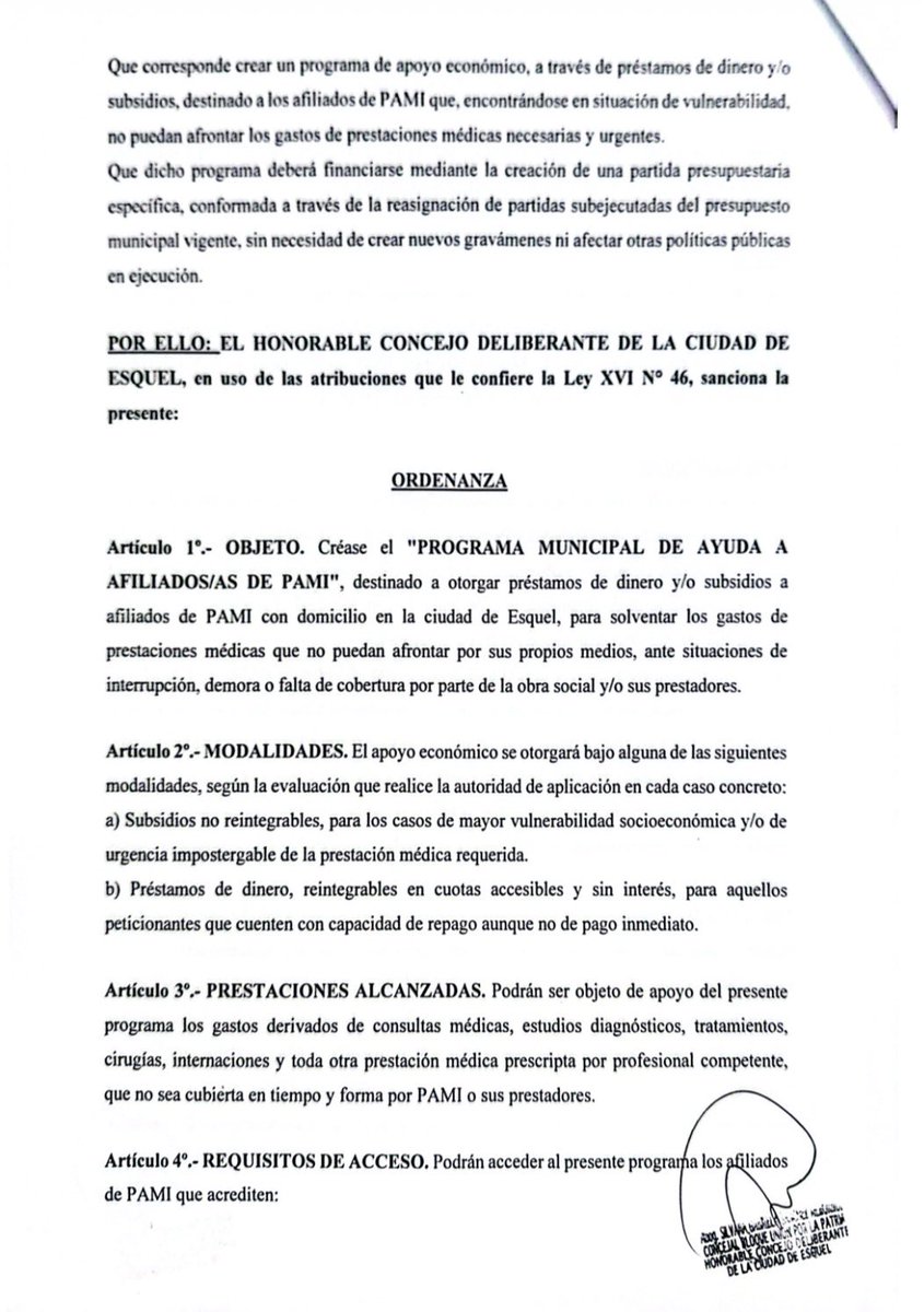 silsanchezalbor's tweet photo. Hoy presentamos el proyecto de “Creación del Programa Municipal de ayuda a afiliados/as de Pami para gastos de prestaciones médicas”
Una herramienta concreta para que el Municipio ayude a nuestros jubilados/as ene este difícil momento!!! #Esquel #HCD #Pami https://t.co/fRAGlLethc