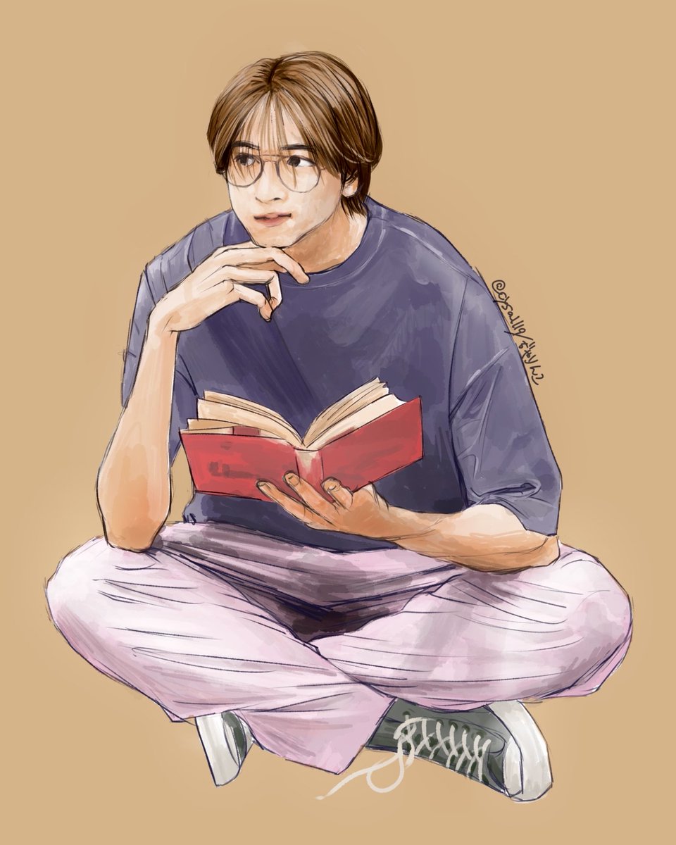 cysa1119's tweet photo. 👓📖💖

FINEBOYS 9月号より
#️⃣デジタル画／庄司浩平 https://t.co/Zh0gLMzZDT