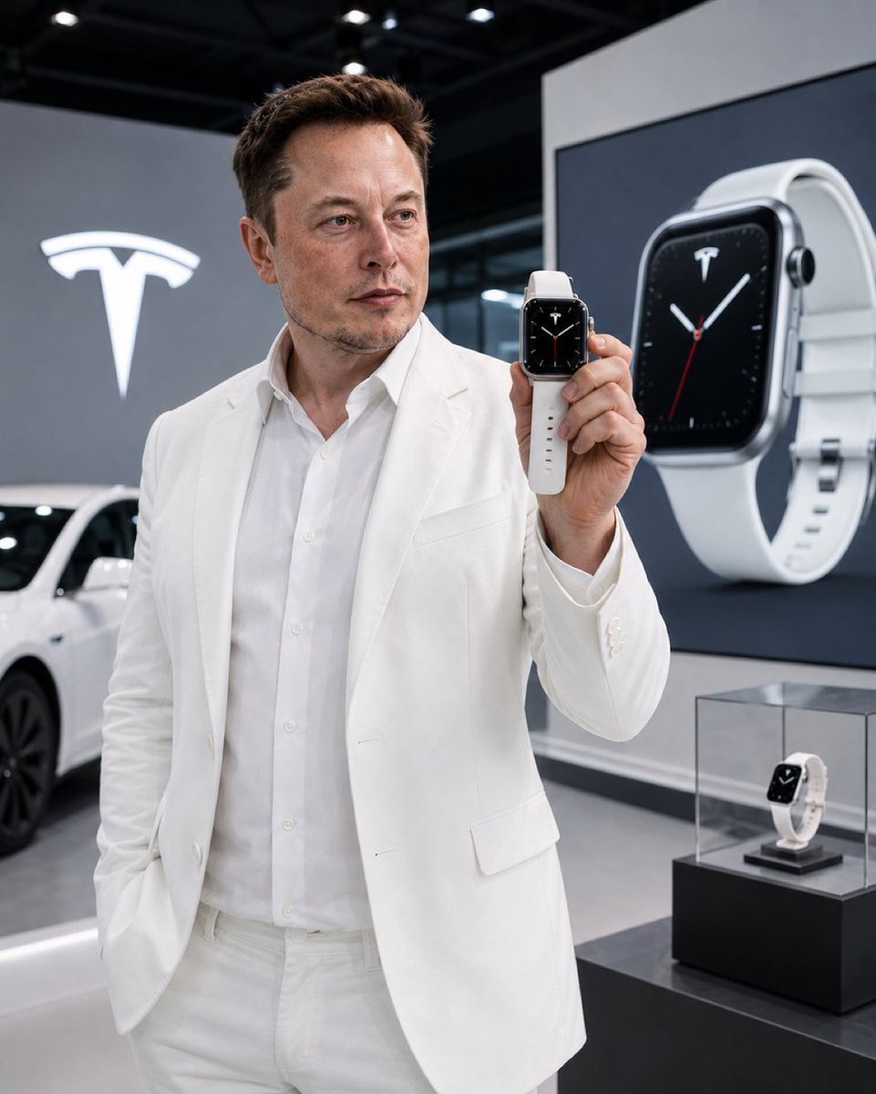 Commentary9eg's tweet photo. If Tesla launched this smartwatch, would you buy one?

🔥 Yes, I’d buy it!
🤔 Maybe, if the price is right
❌ No, not interested https://t.co/ns49kOitY9