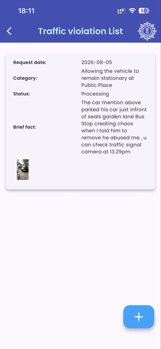 InvincibleBasu's tweet photo. @KPTrafficDept As a responsible citizen, I reported a vehicle blocking Seal’s Garden Lane bus stop on 05/08/2026 via Bondhu App. The driver was abusive. CCTV can verify the incident at 13:29 hrs. Still no update/action taken. Please look into this. @KPTrafficDept @KolkataPolice https://t.co/dWfysfHELt