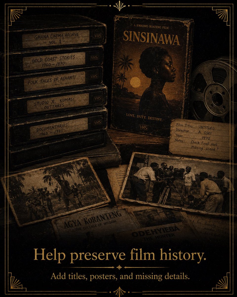 GhmoviesDB's tweet photo. https://t.co/0yhc5oLpIu
GMDB is Ghana’s movie database, every Ghallywood film, every Kumawood classic, every actor. Searchable. Permanent.
Ghana has been making films since 1948. It’s time we had a record of it.
Start exploring &amp;contribute
#GMDB #Ghallywood #Kumawood #GhanaMovies https://t.co/9YuJWPrcwl