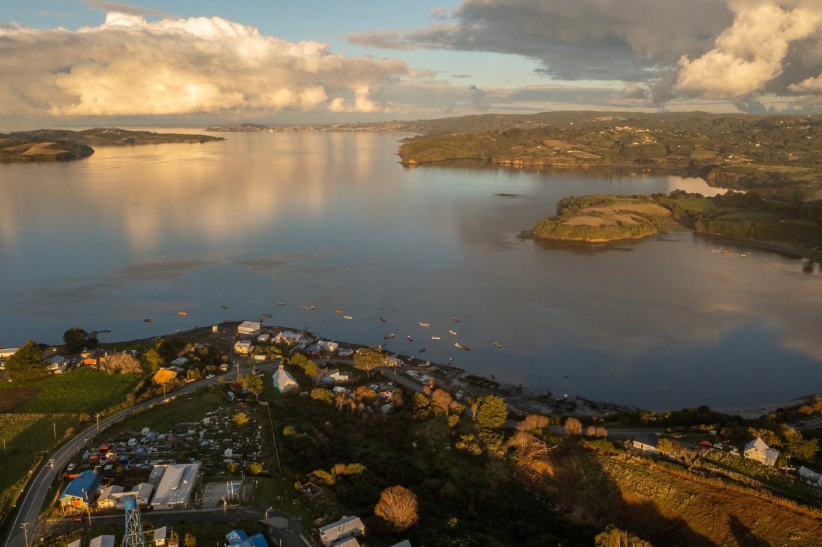SocialInsular's tweet photo. Quetalmahue en la comuna de Ancud, destaca por su belleza natural y por sus cultivos de Ostras, otro rincón de #Chiloe que visitar. https://t.co/b6SFt7nWiR