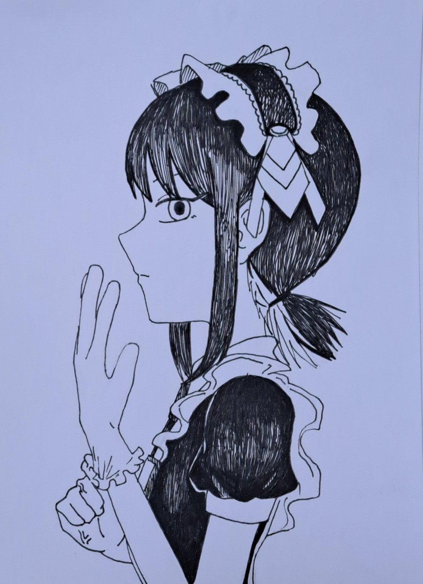 Fc_zmi15's tweet photo. #絵描きさんと繋がりたい
 #アナログ
メイドさん https://t.co/PIUJ5N3GZx