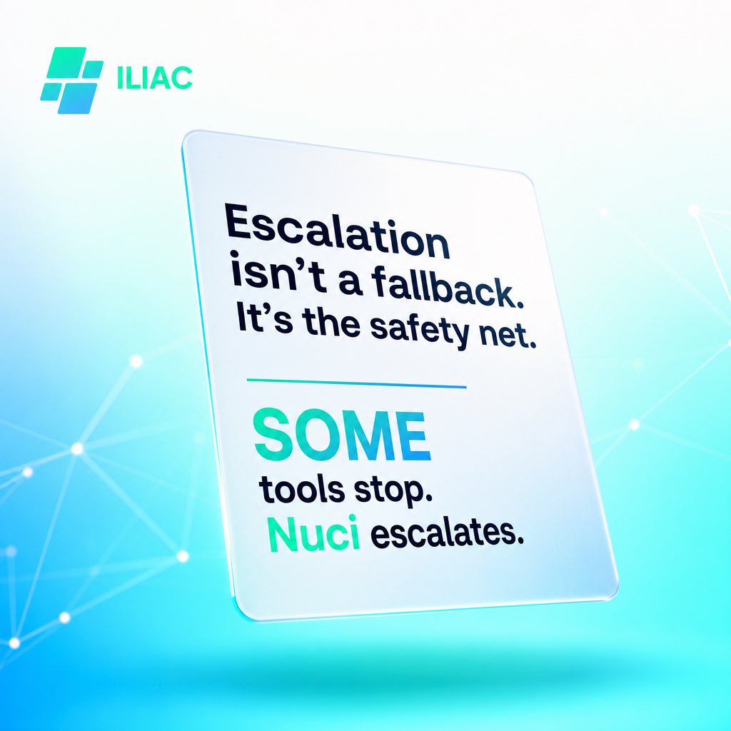iliachq's tweet photo. Most tools throw up their hands when things get hard. Nuci rolls up its sleeves. 
Real support doesn’t stop at “I don’t know” it knows exactly who to call next. That’s the difference between a tool and a teammate. https://t.co/M7UO6OdYsf