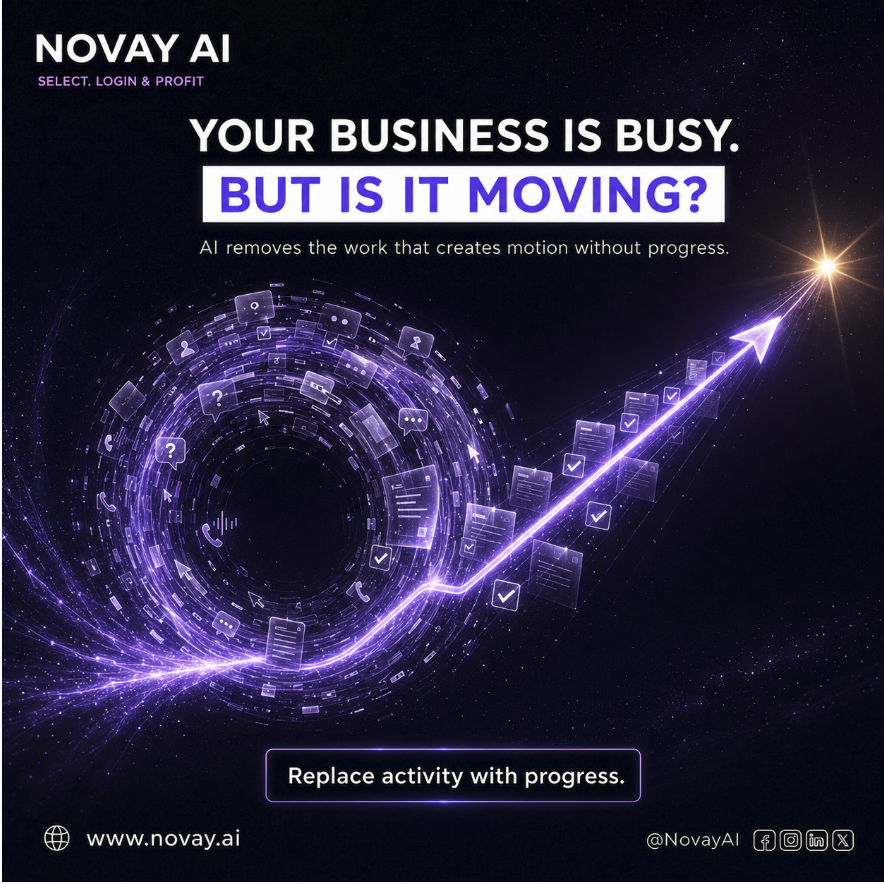 novay_ai's tweet photo. NOVAY AI helps your business respond, 
follow up and act while the opportunity is still alive.
#AI #DigitalTransformation #Innovation #NOVAYAI #ArtificialIntelligence #FutureOfWork https://t.co/UOAB4UDgT9