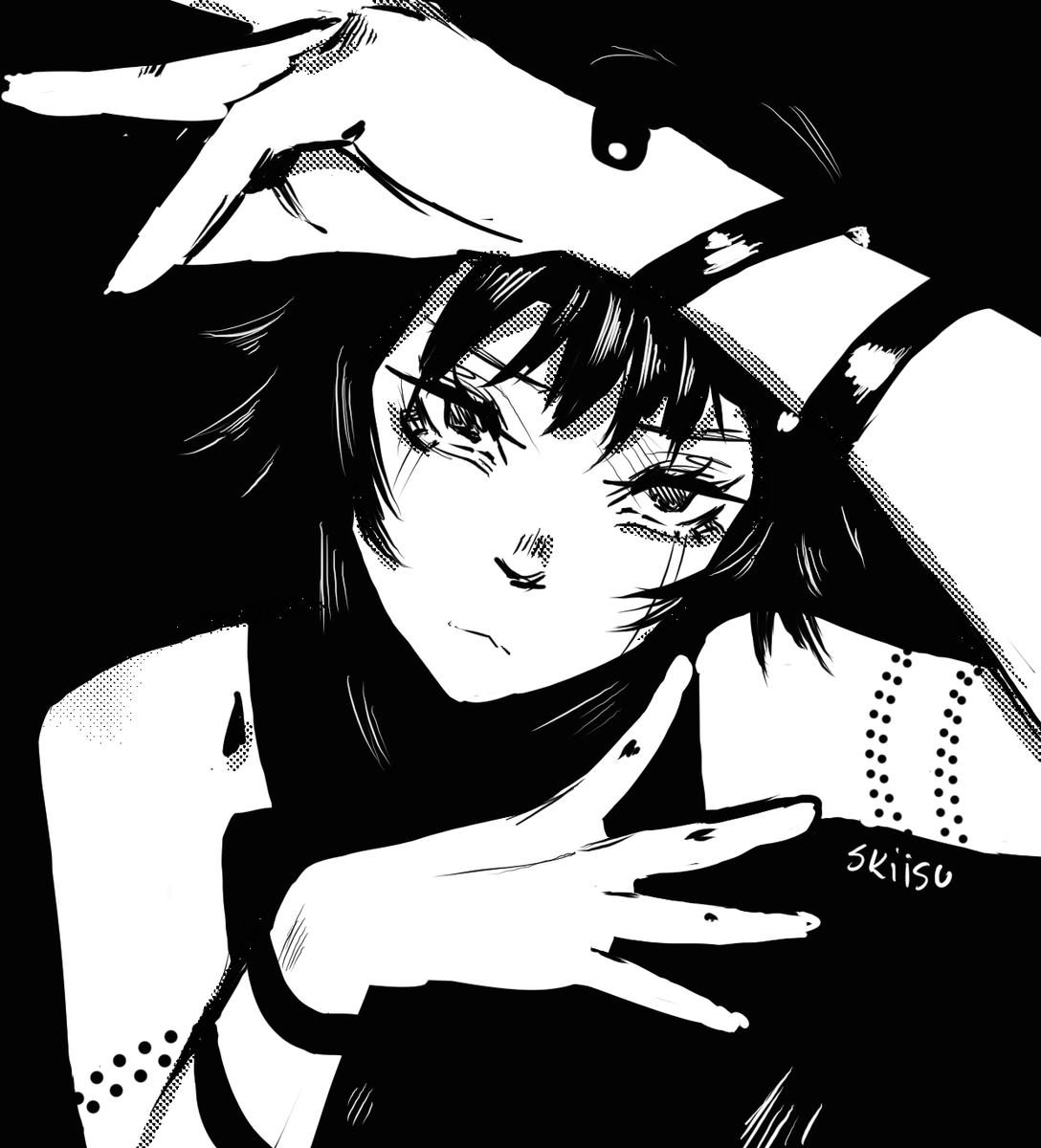 Skiiisu's tweet photo. Ill probably continue with this art style, coloring makes me upset 🌚 https://t.co/KPhgJVYreT