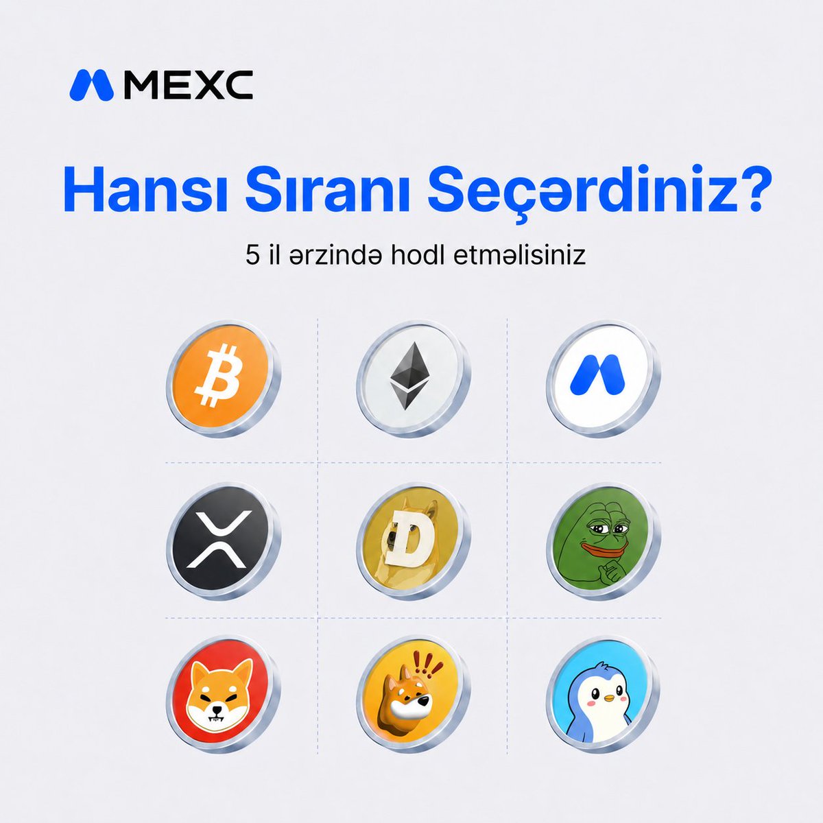 MEXC_AZ's tweet photo. Hansı sıranı seçirsən? 👀

🎁Sadə addımları tamamla və 50$ mükafat fondundan yararlan! 🤑

Şərtlər:
✅@MEXC_AZ hesabını izləyin
🔁Postu bəyənin, RT edin və 1 dostunuzu etiketləyin
💬Seçdiyiniz sıranı şərhlərdə qeyd edin

🔥10$ bonus qazanan şanslı 5 nəfər 22 avqust elan olunacaq! https://t.co/eKD2vMOH2s