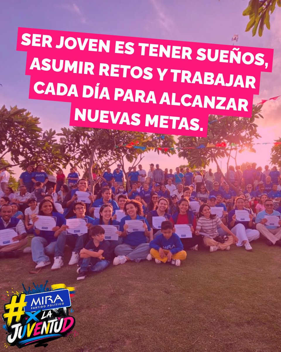 ArzMig_'s tweet photo. La juventud no es el futuro, es el presente. 💙

Hoy celebramos a quienes tienen ideas, sueños y ganas de transformar.

Desde @PartidoMIRA seguimos apostándole a una juventud que participa y propone.

💙 #MIRAxLaJuventud https://t.co/xEMqaZn3XU