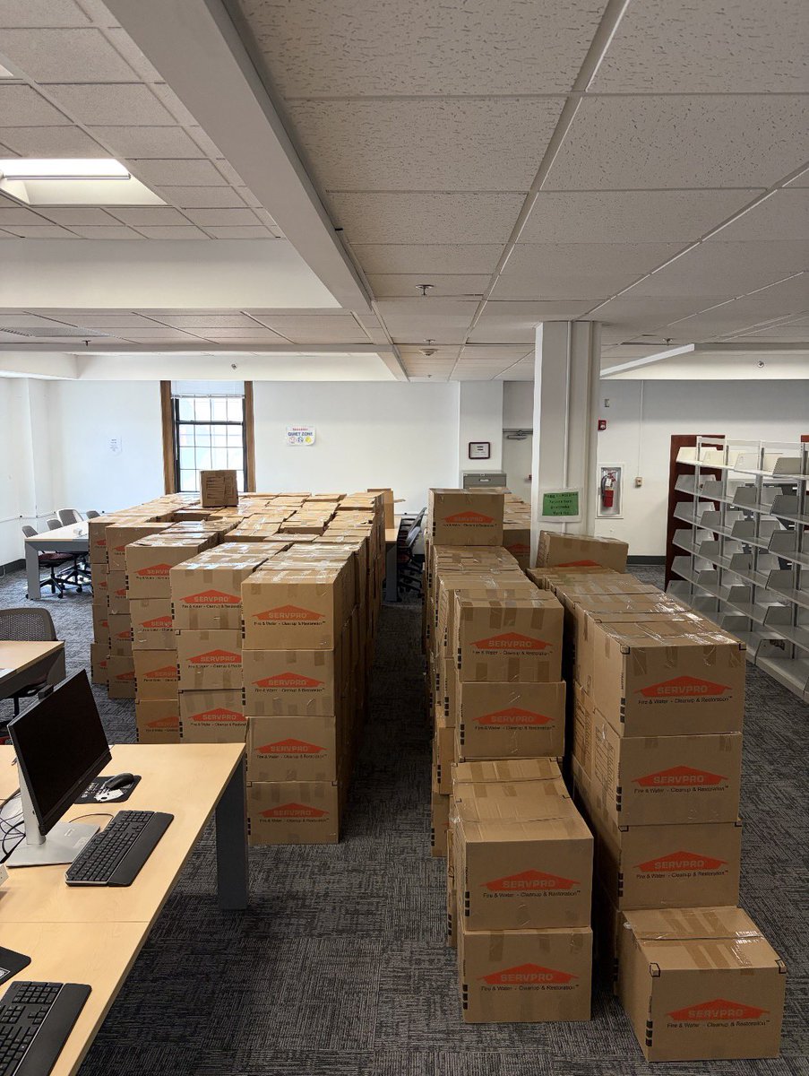 ShepardLibrary's tweet photo. 📚 Quiet Zone Update: We’re making progress on restoring Shepard Library’s Quiet Zone after flooding impacted the space in May. We know how important it is for focused study and appreciate your patience as we work to welcome students back soon. 🦅📖 https://t.co/7B84lha98X