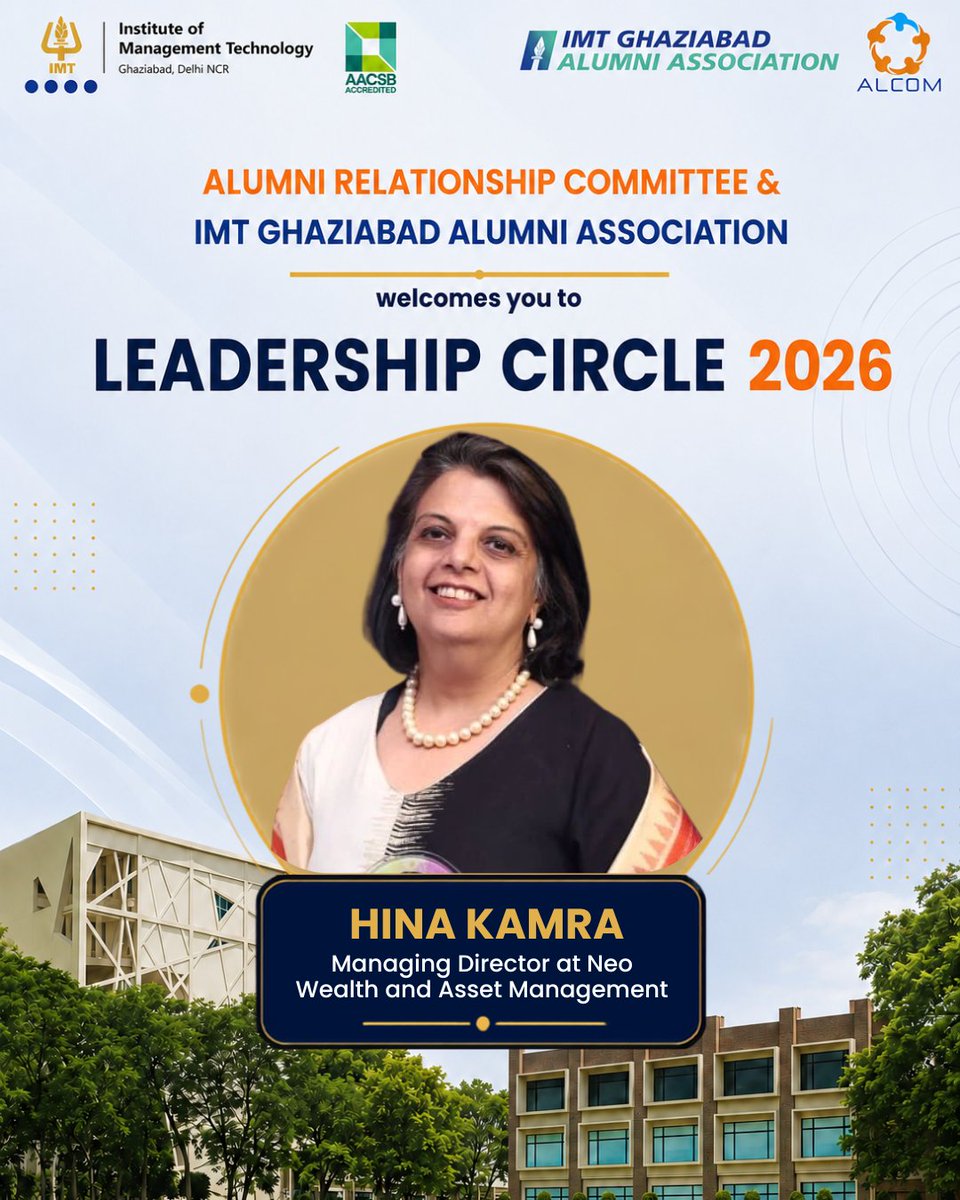 IMTalcom's tweet photo. Introducing Ms. Hina Kamra(Alumnus, PGDM 1993–95), Managing Director, Neo Wealth and Asset Management, with 30+ years across treasury, FX, private markets and real estate financing. She joins our CXO Round Table to share her perspective on building agile, resilient organizations. https://t.co/EwUbGBai7v