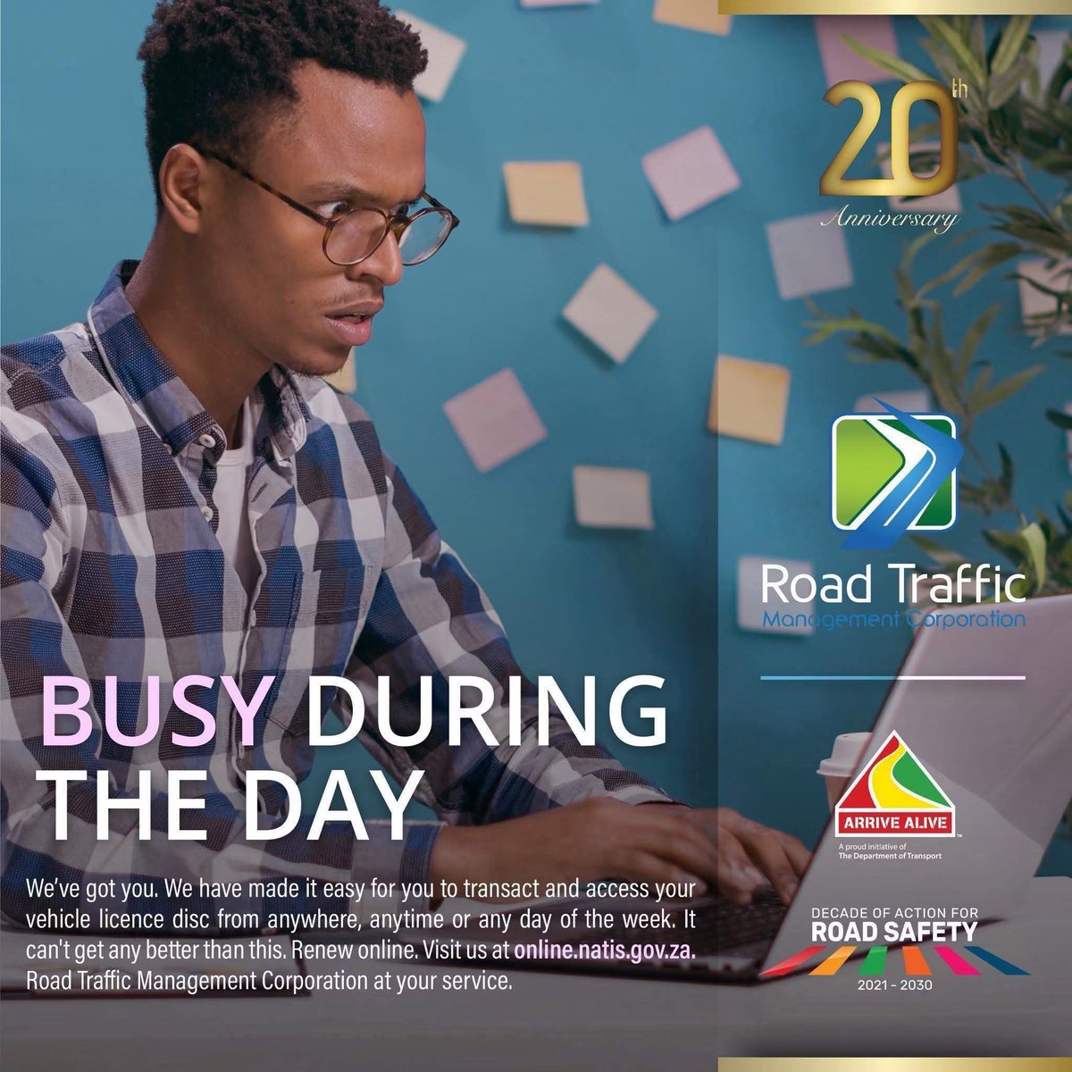 TrafficRTMC's tweet photo. Renew your license vehicle disc online, visit us at https://t.co/RgrW5Qdrjl

#OnlineRenewal #onlineservices #NaTIS @CityTshwane @CityofJoburgZA @eThekwiniM https://t.co/PO6UnUgapq