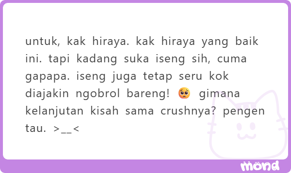 eienniloveyou's tweet photo. Banyak juga pesan-pesan buat km yh @ Aurelian, Cass, dan Raya.

Ya Tuhan ada outsi, lariiii!! 🏃‍♀️💨 Buat outsi itu, terima kasih yaaa udah puji-puji Meye gini padahal aslinya km muntah-muntah kan dengan pujianmu sendiri? ;3 https://t.co/RwQyhMjmic