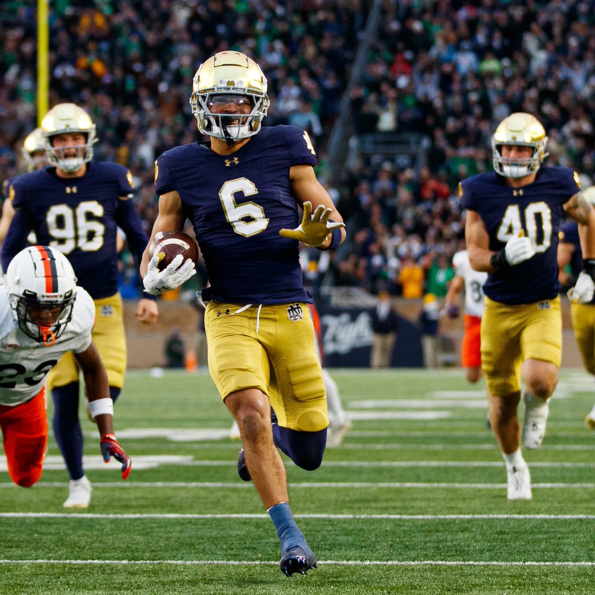 Mrir1sh's tweet photo. To the people who call Notre Dame overrated every year 

Notre Dame’s recent preseason and postseason AP poll rankings.

2025: Started #6. Finished #10 
2024: Started #7. Finished #2 
2023: Started #13, finished #14
2022: Started #5, finished #18
2021: Started #9, finished #8
2020: Started #10, finished #5
2019: Started #9, finished #12
2018: Started #12, finished #5
2017: Started unranked, finished #11