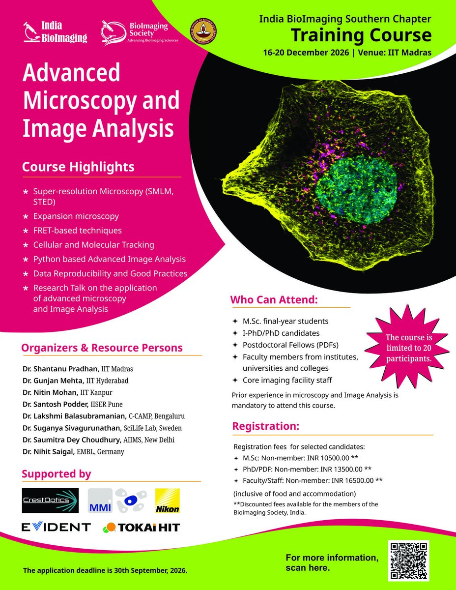 IndiaBioImaging's tweet photo. 🚀 Strengthening India’s Bioimaging Capacity- Across Regions!

@IndiaBioImaging  is expanding coordinated microscopy training across the country to build a stronger, more connected national bioimaging ecosystem. 🇮🇳🔬 https://t.co/rcGtZcMvmS
