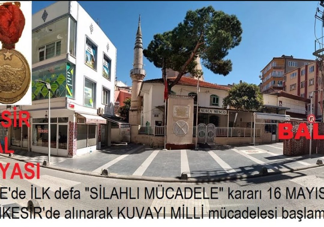mizgi64's tweet photo. Balıkesir'de Kuva-yı Milliye Hareketinin ilk kararlarının alındığı Balıkesirli 41 Bayrak Adamın Alaca Mescit'te toplanıp  milli mücadele kararı verdiği yer.Buranın ilk iş olarak bu alandaki binaların istimlak edilerek rekreasyon alanı (sosyal-yeşil alan)hale getirilmesi olmalıdır https://t.co/UU51p6RiOJ