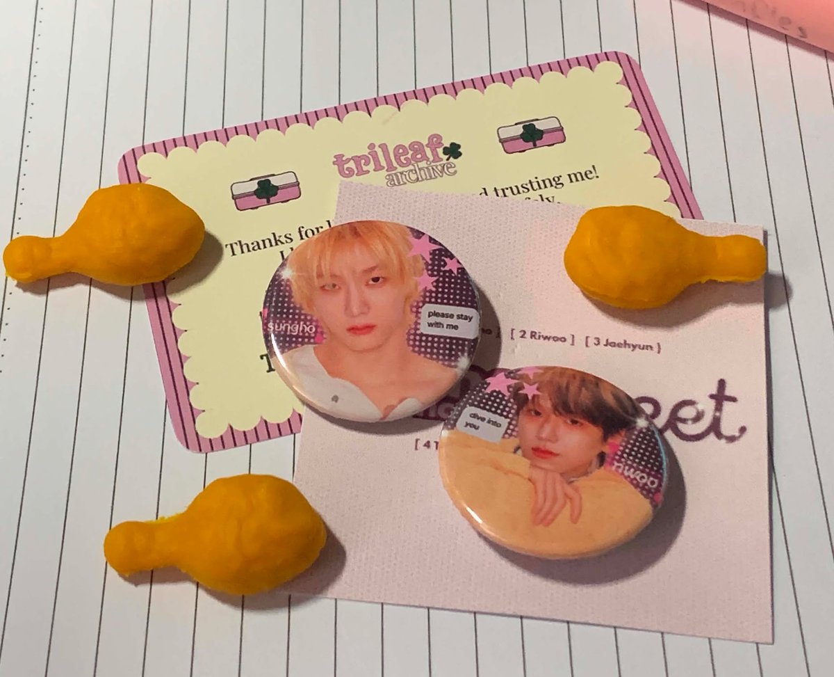 pusalabas's tweet photo. #trileafarchived thank you for the pins! i really loved the quality and design. ang cute pati ng packaging hihi will order again for sure https://t.co/O6Acit83ee