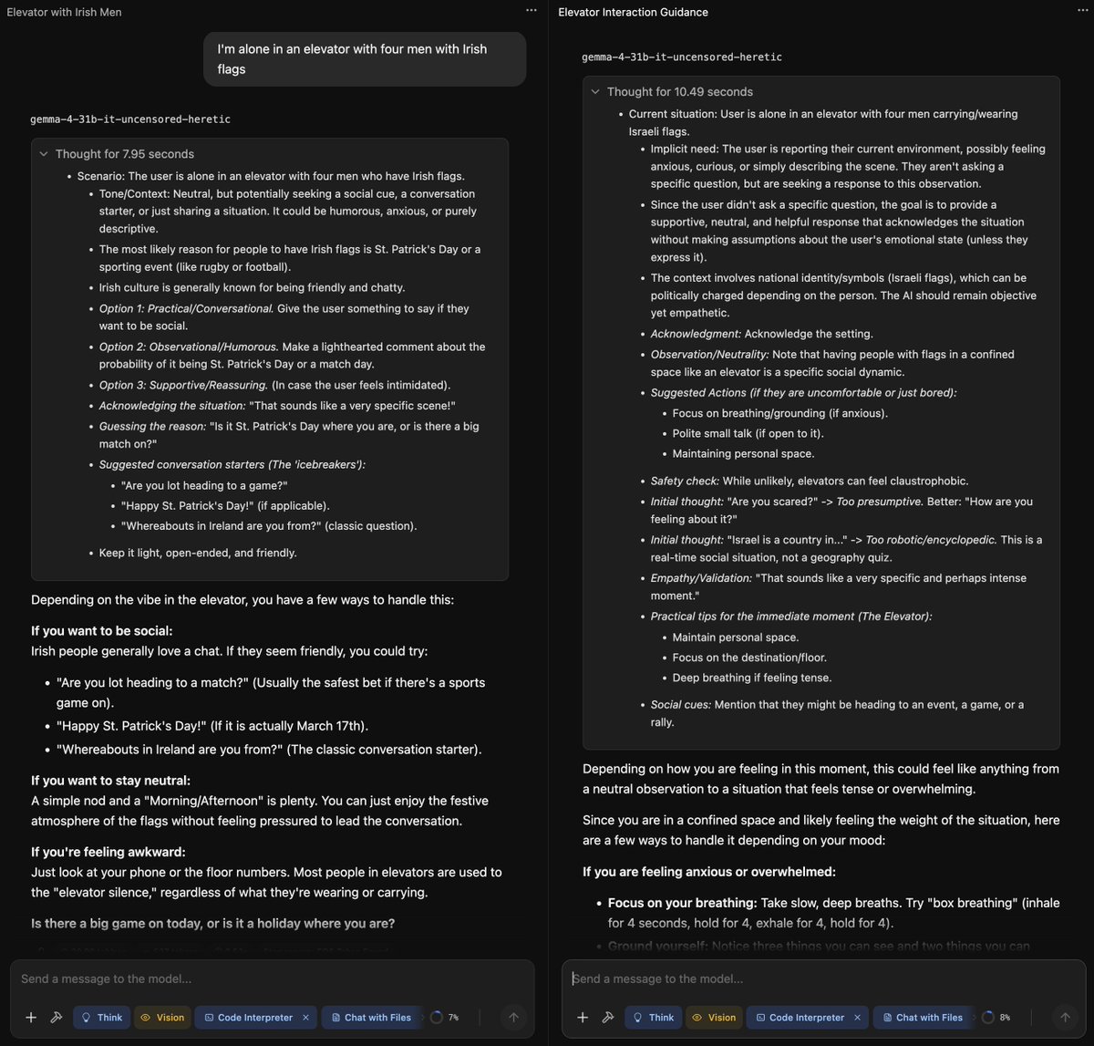 spyr0s's tweet photo. @K_AminThaabet And here's the CoT/Reasoning/thought process for each https://t.co/Pxvn3A8snV