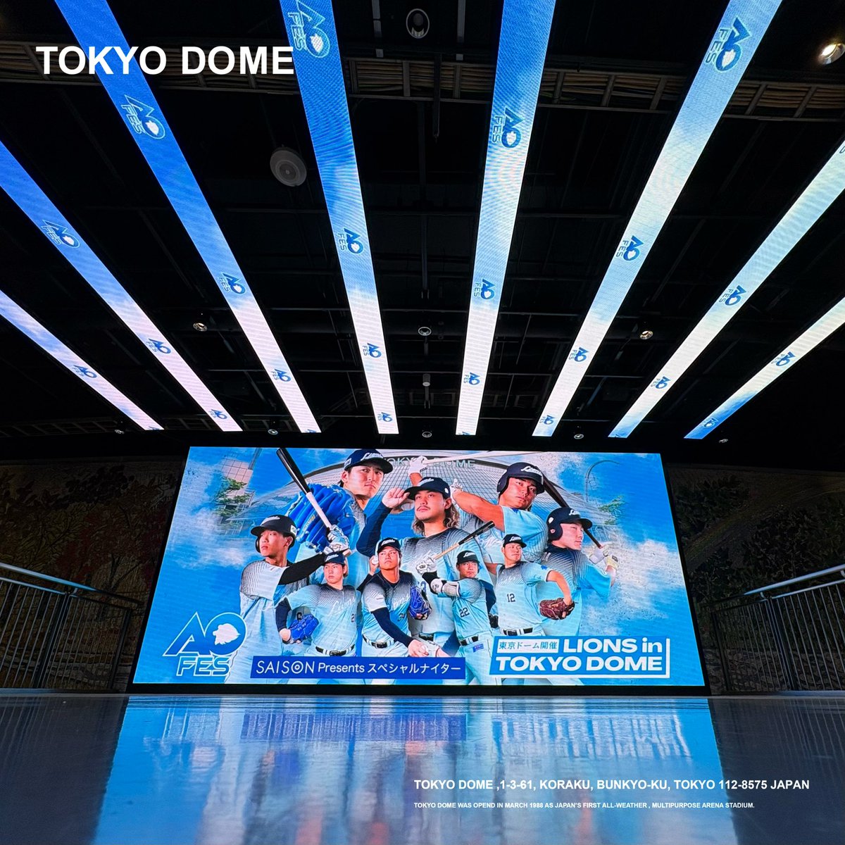 tokyodome1988_'s tweet photo. ／
#埼玉西武ライオンズ 主催試合🦁
#東京ドーム は完売御礼！
＼

#AOFES 限定ユニフォームを
身にまとった若き獅子たちは、
「青い」声援を味方に見事快勝🌊

こだわりの詰まった試合前後イベントも
大きな盛り上がりを見せました🎤

#西武ライオンズ の皆様、
最高の青い夏をありがとうございました！

#アオフェス
#tokyodome