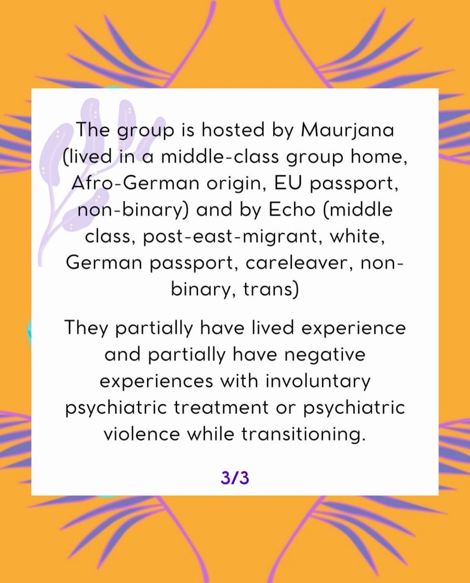 BerlinDemo's tweet photo. 💥Announcement Wednesday 19.08.2026💥
⚧️ Anti-Psychiatric Group in Casa Kuà ⚧️
Wednesday, 19.08.2026 | 6.00 pm | Casa Kuà, Naunynstraße 72, 10997 Berlin
📣 Call to action: https://t.co/QFJmDnUVtm
#b1908 #AntiPsychiatricGroup
1/2 https://t.co/D0AGu3ihOX