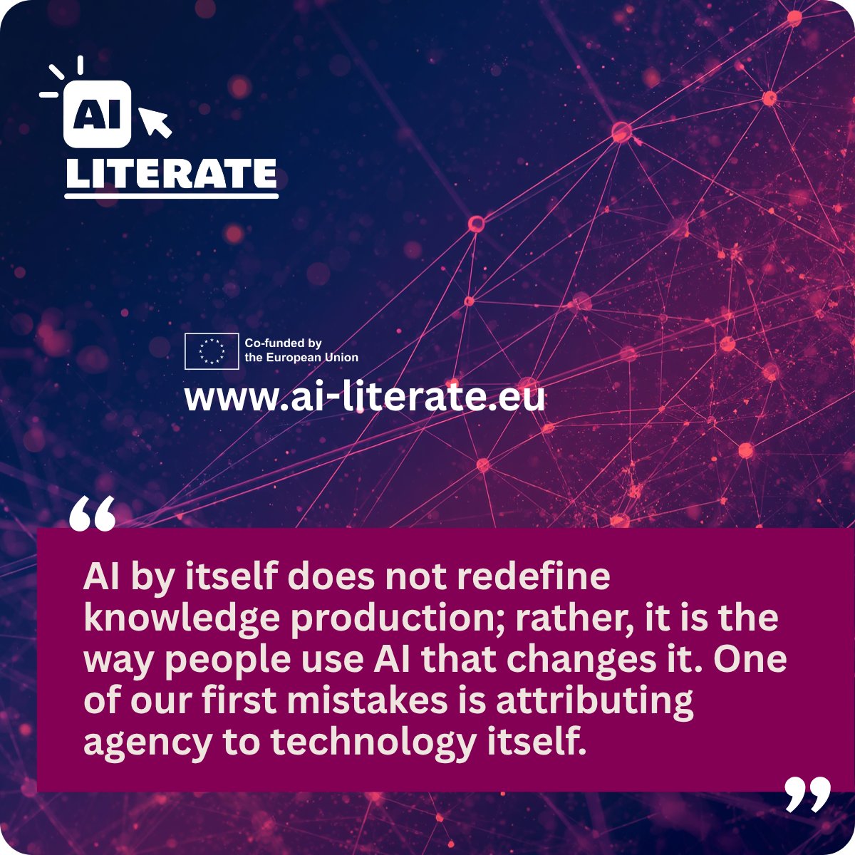 MediaLearning's tweet photo. Italy reports from AI Literate: "AI does not redefine knowledge production — the way people use it does." 💬 — Mario Pireddu, on rejecting tech-determinism in higher ed.

📖 Read the report: https://t.co/PyoNzPNREE

#AILiterate #HigherEducation #GenerativeAI #AILiteracy https://t.co/3wcsymWn5x
