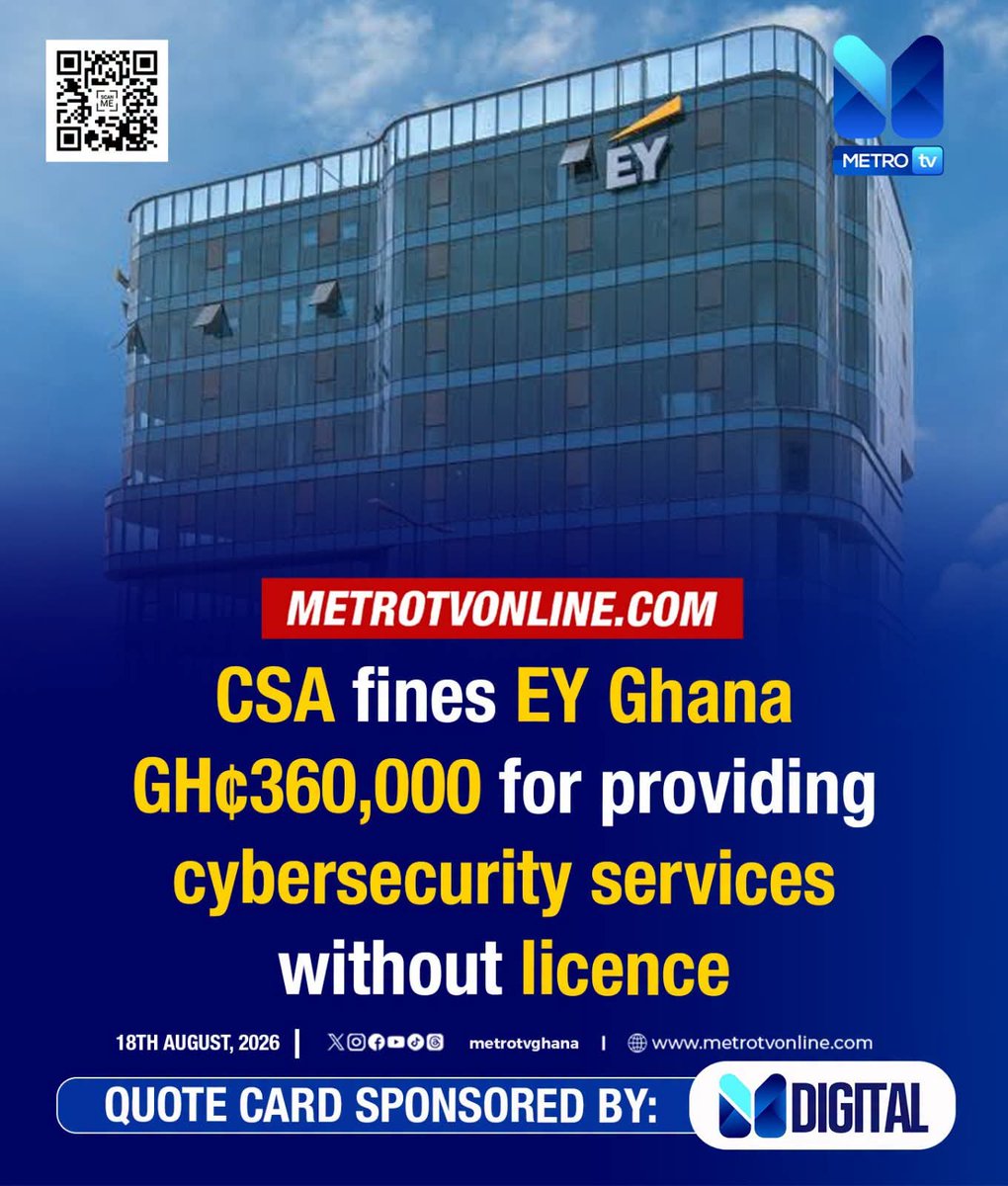 samgeorgegh's tweet photo. More regulatory action from the @CSAGhana.

This is an ongoing enforcement drive, and all practitioners are advised to comply with the dictates of Act 1038 of 2020.

The law is no respecter of person or entity. Our cyberspace will be protected at all costs. For God and Country. 🦁🇬🇭
