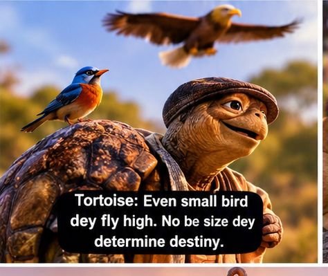 isaia42602's tweet photo. Mr Tortoise the motivator said; Even the small bird dey fly high.  No be size dey determine destiny.
#Aiimage #BBNaija https://t.co/XworzZomPg