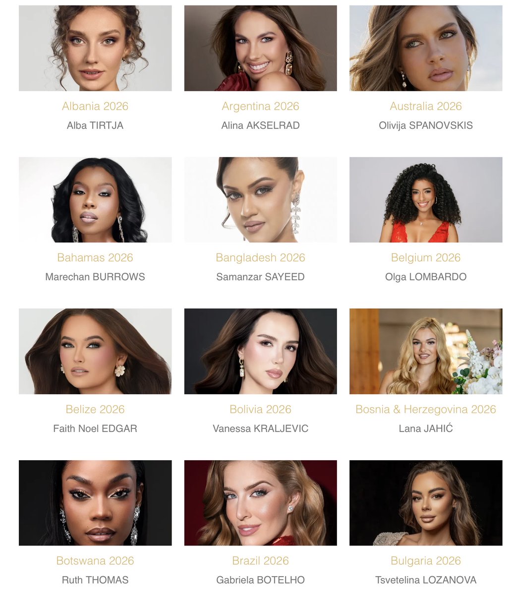 behindth2024's tweet photo. THE 2026 MISS WORLD COVERAGE: Meet the contestants!! https://t.co/793Ua2gUML