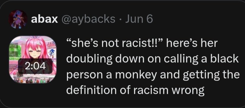 MiiaTzu's tweet photo. Ill triple down on it if you want me to! I still stand by that statement. You guys in the Sonic community make "racists jokes" all of the time like video parodies and things like that. But when I do, it's a problem? You all are just bringing up things that were already talked about and pulling strings - its genuinely so sad.
