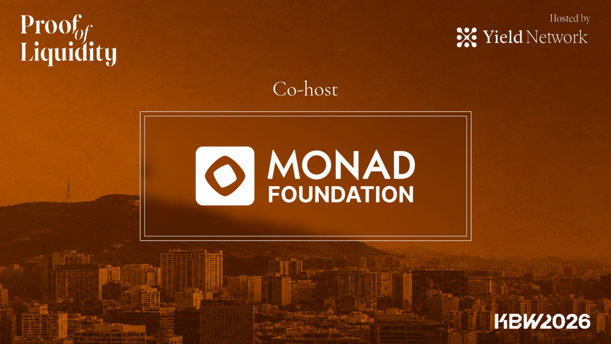 ProofOfLiq's tweet photo. The @monad Foundation joins Proof of Liquidity: Seoul Edition as a co-host.

The team behind one of the most active L1 ecosystems joins the room with allocators, protocols and infrastructure teams.

https://t.co/ihugOLU7As https://t.co/s7015afmdC