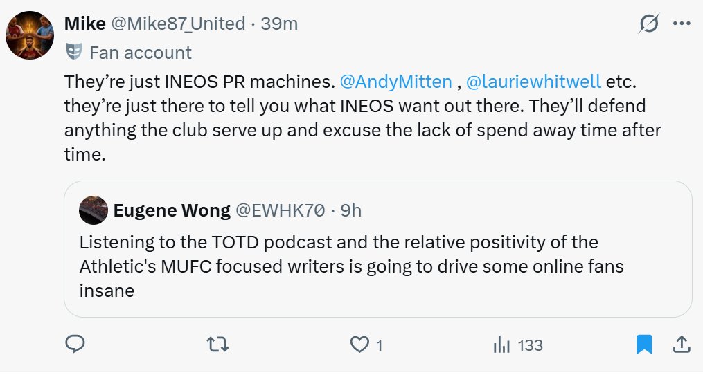 SwedishRumble's tweet photo. 📣In defense to Andy and Laurie, I would add that they are very management focused in how they view and review things. They often say stuff like ‘they are not stupid’, ‘surely they realize the need for [x]’ etc.

They are not defending management, they are commenting on the work of Berrada and Wilcox. While being seilient really about the owners of MUFC.

🏫But it is the owners of MUFC that is the issue. If I was an investor in MUFC, I would want the club to recognize that it can be profitable/functional if competing in the CL consistently. Hence, I would want the club to have invested really big this summer, to ensure that it established itself in a group with City, Arsenal and Liverpool — even if this investment came with a financial risk.

But — this decision is not in the hands of Omar Berrada and Jason Wilcox. They clearly have a budget to work within.

⚽️I have been critical of the fact that for example Berrada is — not — pushed when he claims that the club intends to compete for a title this or next season — despite investing only a fraction of our rivals. No team other than Leicester have ever been able to win a title without a top 2-3 wage bill since 2013. And a huge majority of all PL titles the last 13 years has been won by the club paying the highest wages to its players. 

This season United's wage bill will be 5-6th in the PL. This is where the player wage bill of each PL winner have ranked since Fergie left:
13/14 -- 1
14/15 -- 1
15/16 -- Leicester won
16/17 -- 2 (Chelsea won, City had the largest wage bill)
17/18 -- 1
18/19 -- 1
19/20 -- 3 (Pool won paying its players 212m behind CFC's 223 and City's 268. United's player wage bill of 177m was 35m behind pool, which illustrates how high pool's player wage bill was)
20/21 -- 1
21/22 -- 1
22/23 -- 1
24/25 -- 1

So how about 25/26? Numbers are not in yet. City and Liverpool's wage bill for 25/26 will be at least in the 400-430m span. This is the development of Arsenal's wage bill:
21/22 -- 212m
22/23 -- 235m
23/24 -- 327m
24/25 -- 347m

For the 25/26 season, they signed Gyökeres, Zubimendi, Madueke, Mosquera, Norgaard, Kepa and Hincapie + resigned among others Saliba, Gabriel, Raya and Saka. I would be surprised if Arsenal's wage bill in 25/26 is not right up there with City and Liverpool. £415m? Bookmark it.

🔺United's wage bill will be around £300m next season. Comfortably behind Tottenham and on par with Villa if we look at what is paid to players (at least roughly). Liverpool, City and Arsenal will probably come in at around £450m for 26/27. There is also a tremendous gap between United and the top if we look at agent fees and transfer fees paid.

When the CEO of Manchester United claims that it is realistic for United to win the title in 26/27 or 27/28 -- I simply think that it is very weak to not question his rational for that against the above background. Only Leicester have done it before. Arsenal and Liverpool needed to ramp up their spending to competitive levels before competing. 

But we are supposed to do it with a wage budget way behind Tottenham's? We could literary take Rashford's contract, Xerox it into 10 copies, take tipex and erase his name, enter in 10 academy players with the same pay -- and still have a wage bill that is behind City, Liverpool, Arsenal and Chelsea's. Oki...