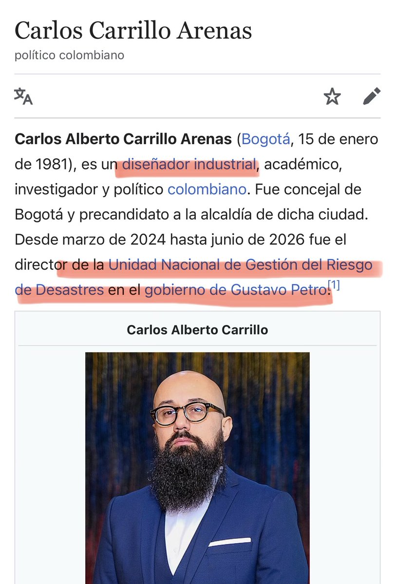 sociphono's tweet photo. Y lo dice un Diseñador Industrial que fue nombrado Director de la UNGRD.

JAJAJAJJAJAJAJAJAJJAJA 😂🤡 https://t.co/gRIlb6PKXz