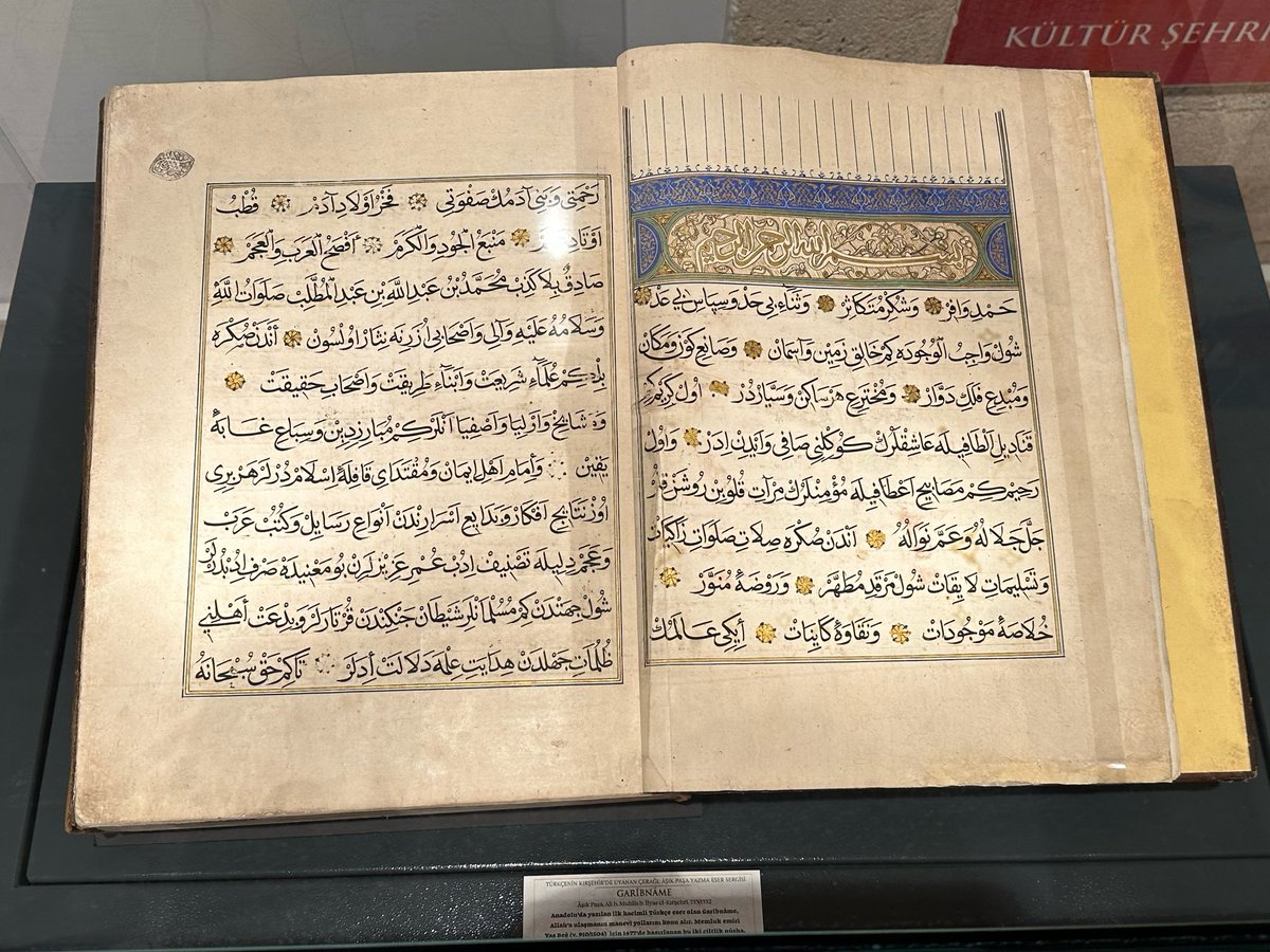 themandetective's tweet photo. Garibnâme

“Türk diline kimse bakmaz idi,  Türklere hergiz gönül akmaz idi. 
 Türk dahi bilmez idi bu dilleri,  İnce yolu ol ulu menzilleri. 

Bu Garibname eğer Gönül geldi bile,  Kim bu dil ehli dahi mana bile, 

Yol içinde birbirini yermiye,  Dile bakıp manayı hor görmeye, 
 Ta ki mahrum kalmaya Türkler dahi,  Türk dilinden anlayanlat ol haki.”