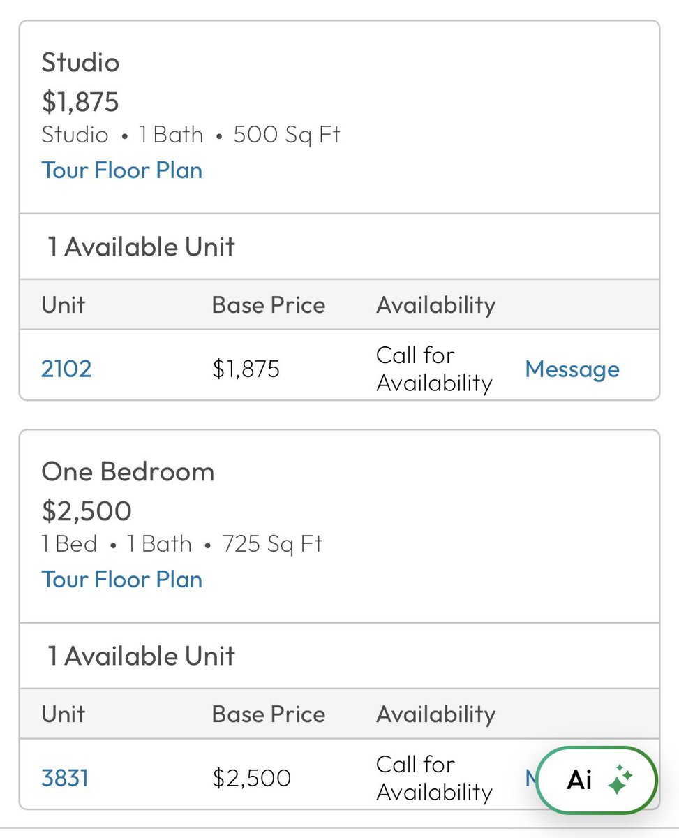 LinkofSunshine's tweet photo. But literally, river apartments in the corn cob towers in Chicago are… $1800 https://t.co/5Drx6P2cGG