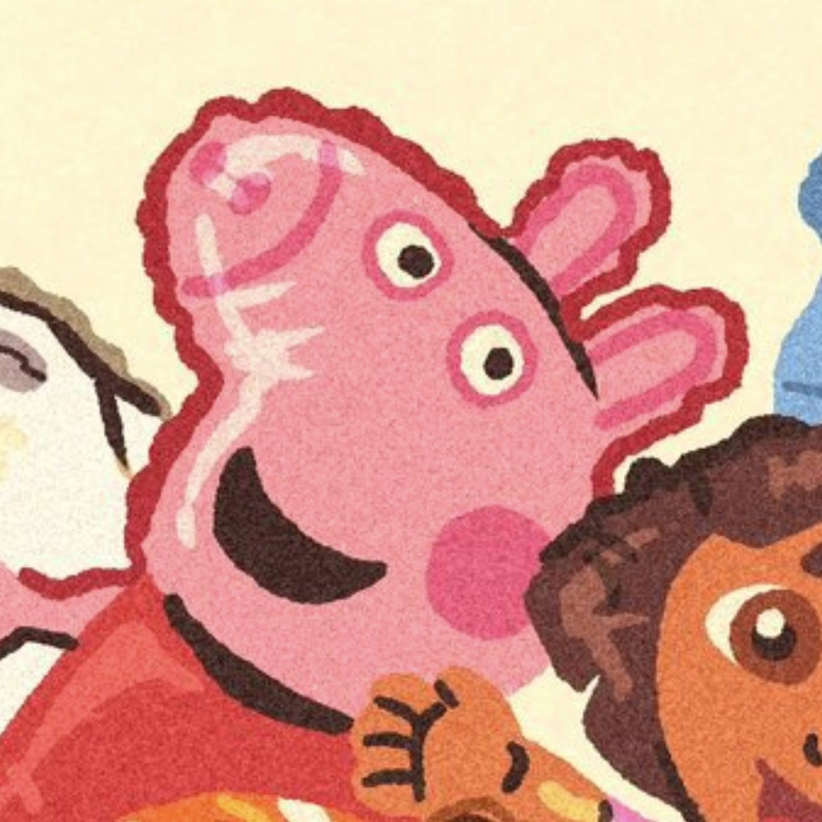 strawveraees's tweet photo. soo cuteee naparelapse tuloy ako sa pa-peppa pig balloon nun isa jan para sa baba nya :)

and would really like to appreciate the artist, iba tlga pag human art vs ai lan😭 https://t.co/Ckx6aJFu5Z