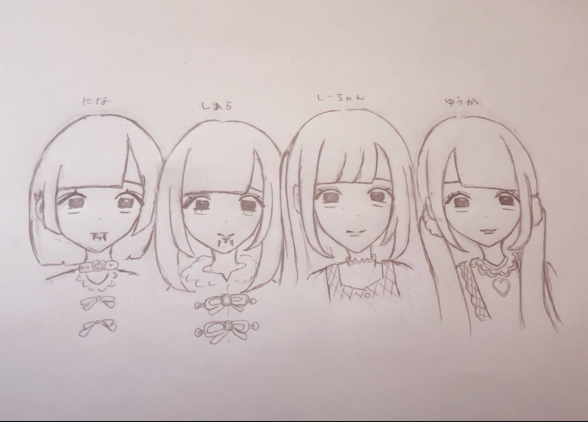 abuvou's tweet photo. ひまつぶしにしてたら4人書いてた https://t.co/dSkEmNZ4ja