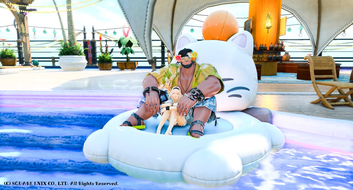 LZ_ff14's tweet photo. ナイトプール行ってきた！
#FF14 #ffxivsnaps https://t.co/y6TUA1qwP0