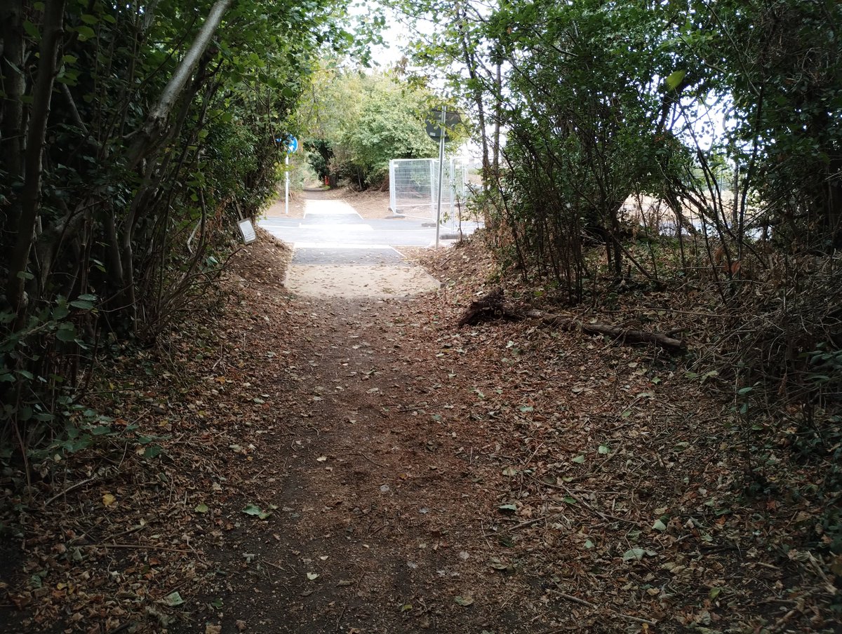 Di_Rex_McSigny's tweet photo. The lane not far away has been close so cars can cross to get to a few houses being built on a field.

So we get some interesting signs, an odd looking junction with many different surfaces and a road hump... https://t.co/BTZKOugDqS