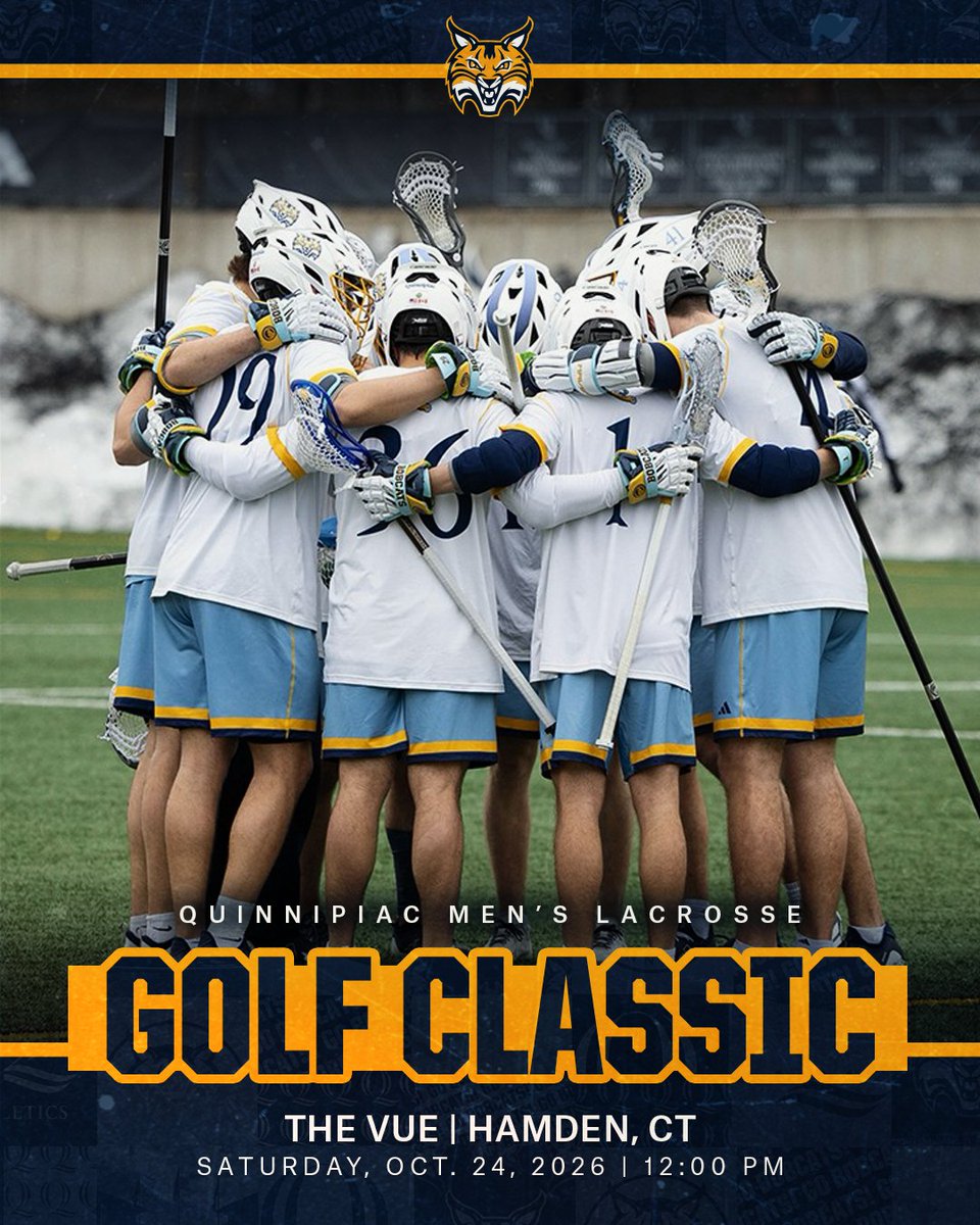 QU_MLAX's tweet photo. The date is set for our 5th Annual Golf Classic!

🗓️ Saturday, Oct. 24
📍 The Vue in Hamden, CT

We'll see you there, #BobcatNation!

→ Register https://t.co/A0kEbz4SO8 https://t.co/tkBGg7Yoa8
