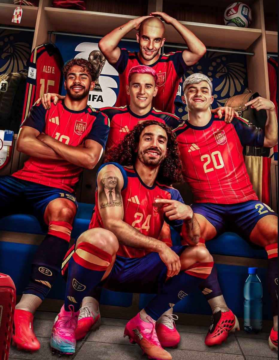 offsideopi_11's tweet photo. with LAMINE YAMAL starting to grow out his BEARD, all of SPANISH NATIONAL TEAM PLAYERS have completed their promises after winning the world cup except FERRAN TORRES who did not accept the challenge from pedri to go BALD.🤝

#pedri #lamineyamal #cucurella #ferran #fyp #football https://t.co/ACkQJUV90l