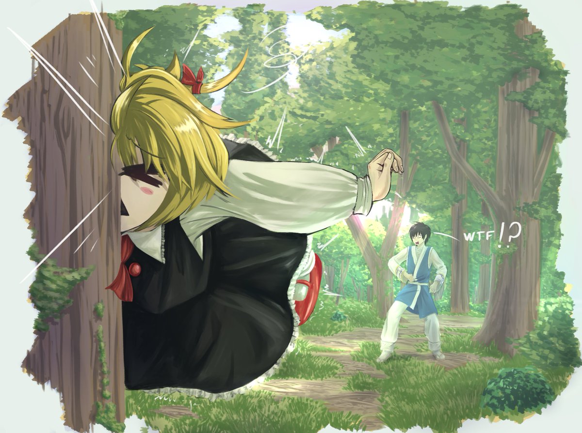 ZajrelVesb's tweet photo. #東方Projectㅤㅤㅤㅤ 
#Touhou_Project 
A very dangerous Yokai in action https://t.co/DS81yB3Oit