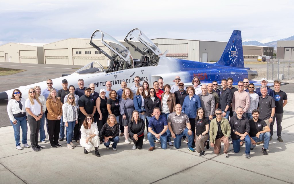 NASAAdmin's tweet photo. It was my pleasure to personally host NASA leadership in Montana to align around the Ignition priorities and make sure the team is focused and moving safely and urgently.

Decisions of the past have made the second space race closer than it ever needed to be. Under @POTUS’ national space policy, and with the resources from the Working Family Tax Cut Act, we have the tools to accelerate Artemis, return American astronauts to the Moon, build the base, rebuild the X-plane portfolio, launch more missions of science and discovery, and get America underway on nuclear power in space so the third race will never be in question.