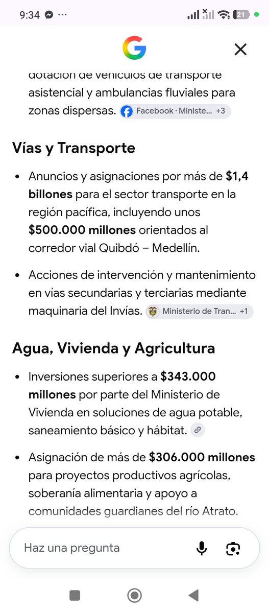 marlonjulianre2's tweet photo. @EstefanelGP MANO DEJE DE MENTIR QUE TODO ES TAN SENCILLO COMO PREGUNTARLE A GOOGLE, EL GOBIERNO DE PETRO FUE EL QUE MAS INVIRTIO EN EL CHOCO EN TODA SU HISTORIA INVESTIGUEN Y SE DARAN CUENTA https://t.co/z43ES8EJEt