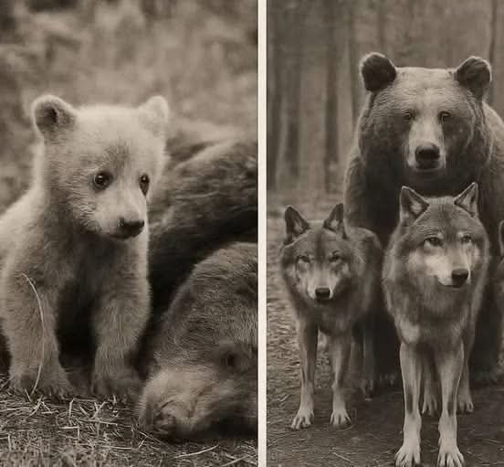 CuoreIschitano's tweet photo. Nella primavera del 1950, nel profondo delle foreste della Carelia, un giovane fotografo naturalista catturò una scena inquietante: un cucciolo d'orso dagli occhi spalancati in piedi accanto alla madre senza vita, investito da un'auto di passaggio. Il cucciolo rimase al suo ⬇️ https://t.co/MSUJGIrVao